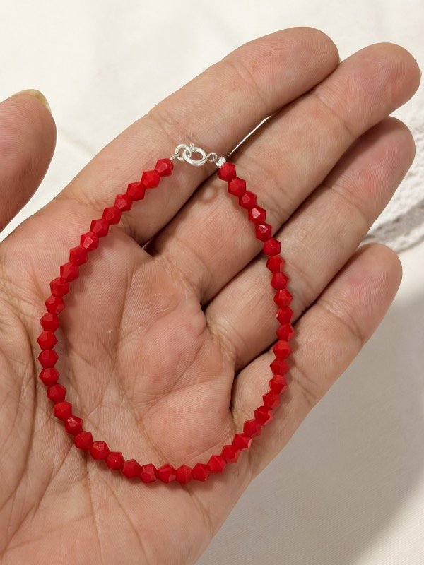Producto - Pulsera cristales Rojo 19cm