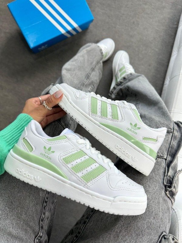 Producto - BF12. Adidas Forum Blanco Verde Horma Grande 34 al 37