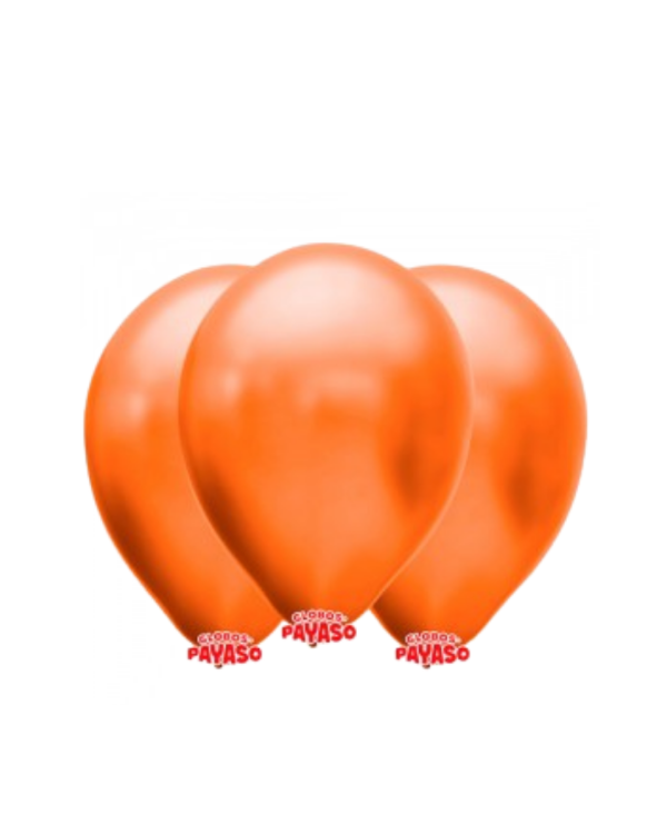 Producto - Globby 12" Perlado Metalizado Naranja x25 Unidades