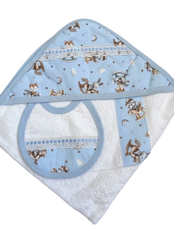 Producto - Toallon-Babita-Babero celeste