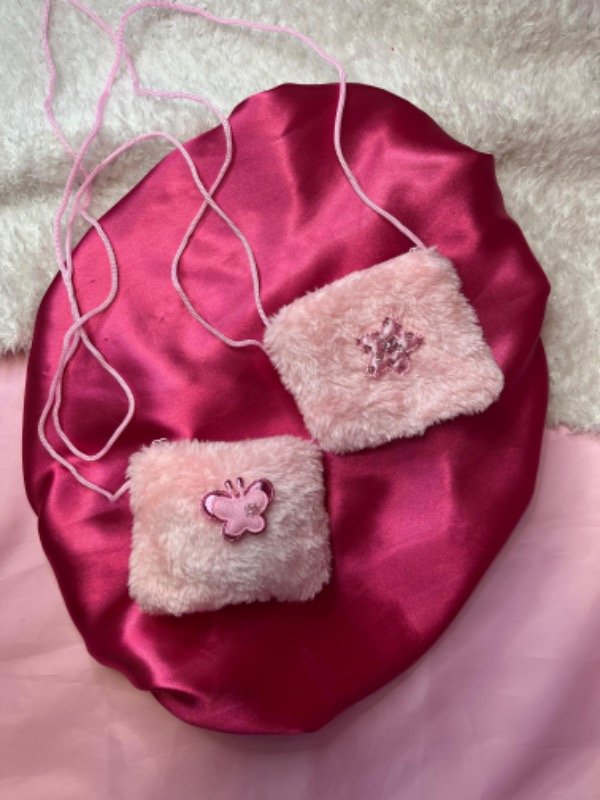 Producto - Bolsita rosa con aplique - 1