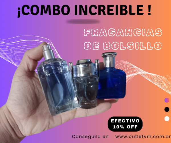 Producto - COMBO PERFUMES MINI X3 DE BOLSILLO COLECCIONABLES 25 ML