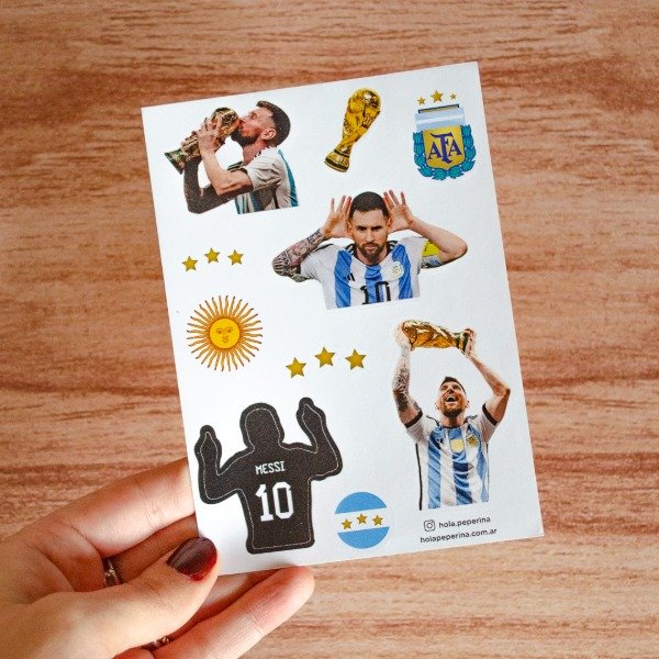 Producto - Plancha de stickers - Messi - Selección Argentina