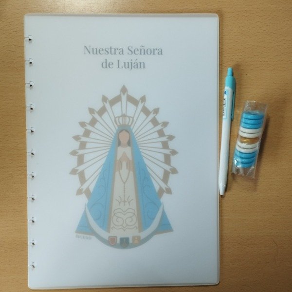 Producto - Cuaderno A4 Virgen de Luján con Discos - 3 al cubo - 0