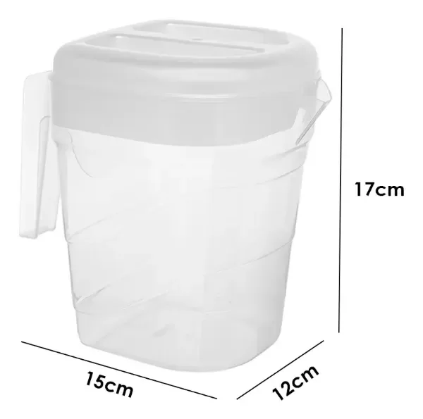 Producto - JARRA PEQUEÑA DE PLASTICO CON TAPA 1.2LTS COLORES SURTIDOS - 3