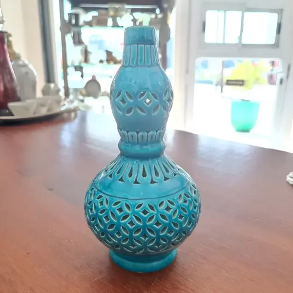 Producto - Adorno De Cerámica Esmaltada Turquesa