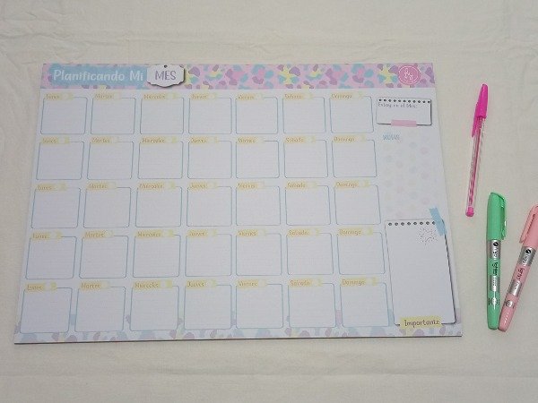 Producto - Planner mensual XL