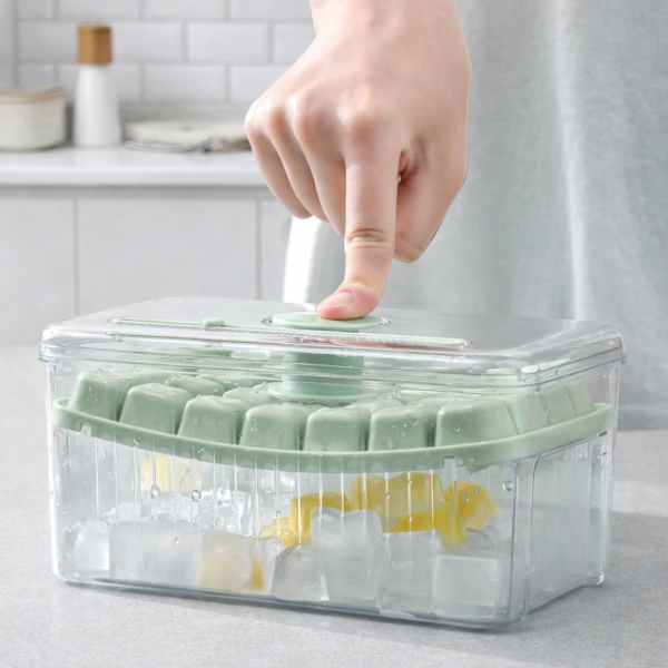 Producto - Hielera Cubetera Con Bandejas De Hielo Molde Reutilizables
