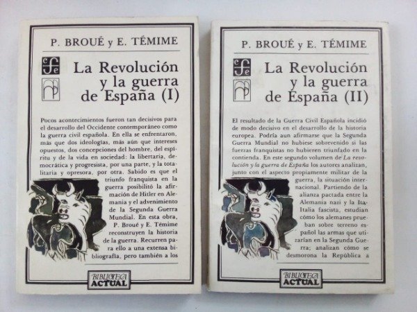 Producto - La revolución y la guerra de España - Broué Témine - FCE 1989 - 2 vol