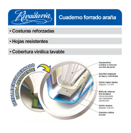 Producto - CUADERNO ARAÑA AZUL CUADRICULADO - 2