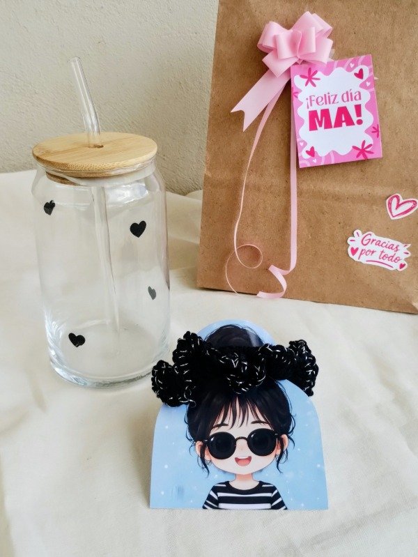 Producto - Vaso de vidrio + Scrunchie - 0