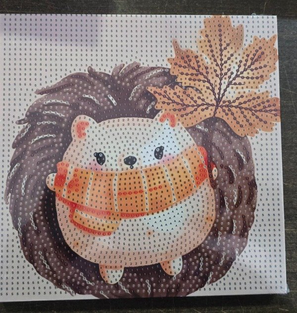 Producto - DIAMOND PAINTING 20X20 BASTIDOR M ERIZO EN OTOÑO