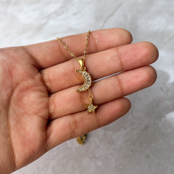 Producto - Collar luna estrella colgante