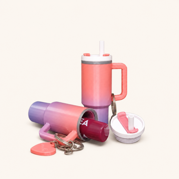 Producto - Llavero Mini Vaso Estilo Stanley con Portalabial Multicolor - 2