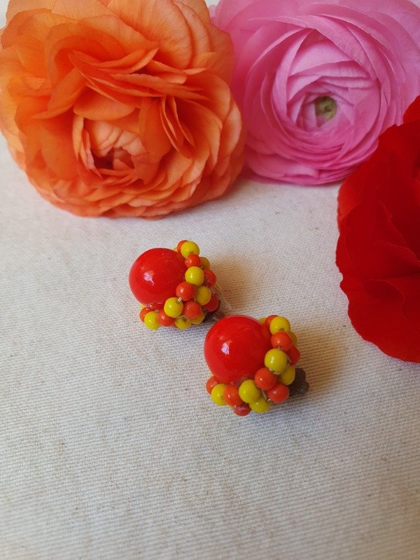 Producto - Aros Pasantes Perlas Opalina Confetti Vitamina