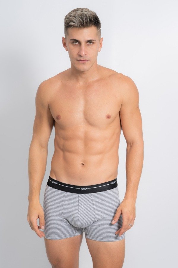 Producto - Boxer rayado gris claro/gris oscuro
