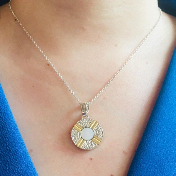 Producto - Collar Nácar Plata 925 y Oro18k