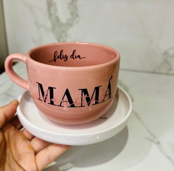 Producto - TAZON ROSA CON PLATO