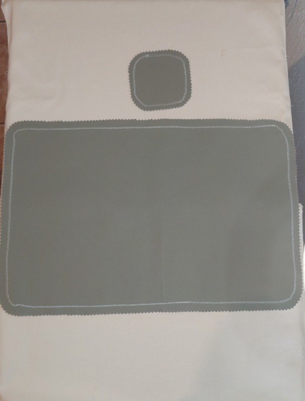 Producto - Individuales bristol x 4 doble Rústico exterior 30x45 + posavasos taupe - 0