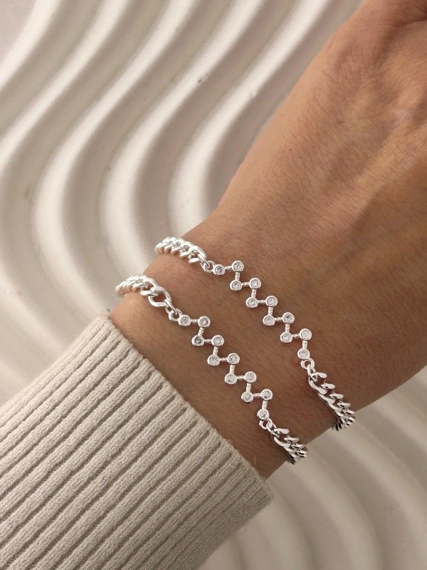 Producto - PULSERA GRUMET CUBICS ZIGZAG 0033