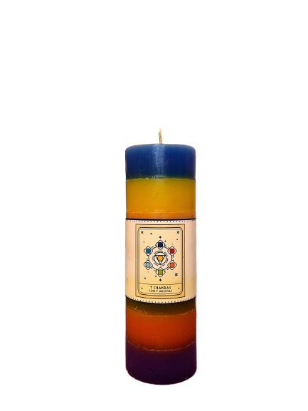 Producto - Velón 7 colores "7 chakras con 7 aromas" 7D/7N