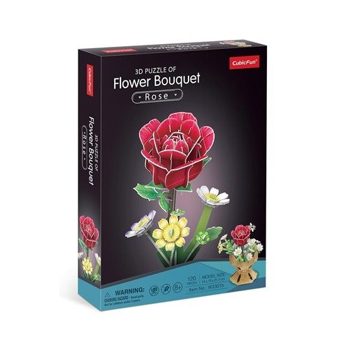 Producto - ROMPECABEZAS FLORES 3D - ROSA (120 PIEZAS) - 0