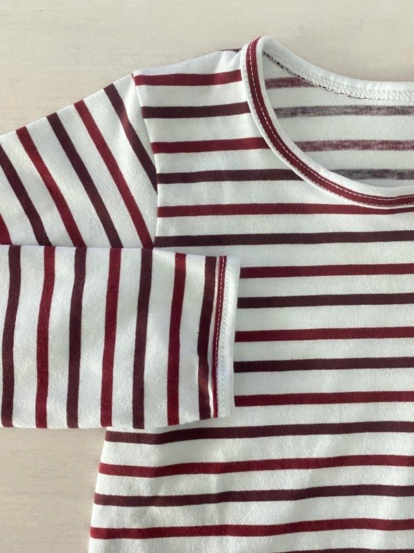 Producto - Camiseta stripes bordo