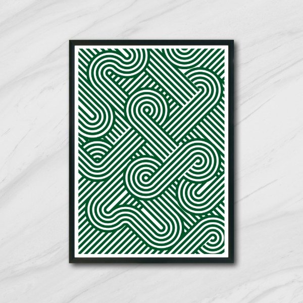 Producto - Cuadro decorativo arte Ondas verdes