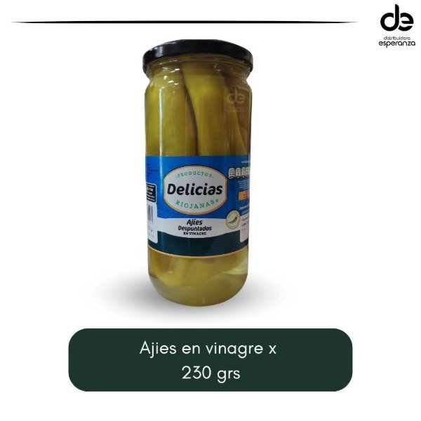 Producto - Ajíes en vinagre Delicias Riojanas x 230 grs