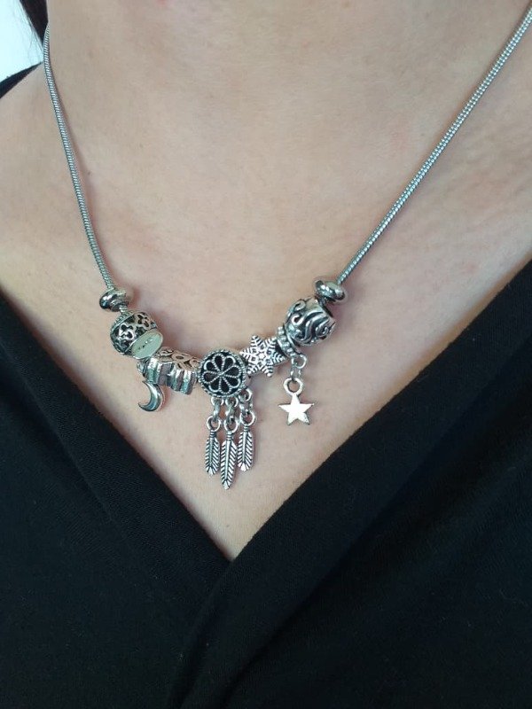 Producto - AQC0038 Collar Pandora Atrapasueños mas Charms