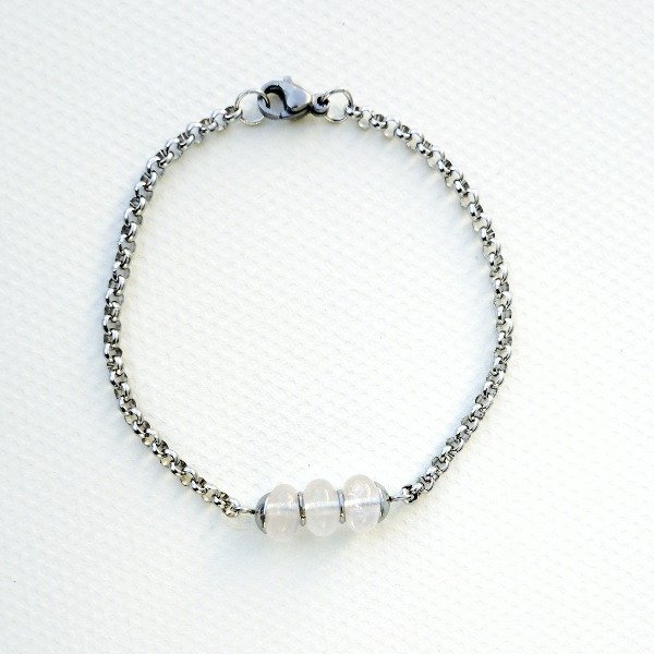 Producto - PULSERA TRIPLE CUARZO ROSA