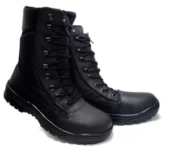 Producto - Borcegui tactico cuero y cordura negro