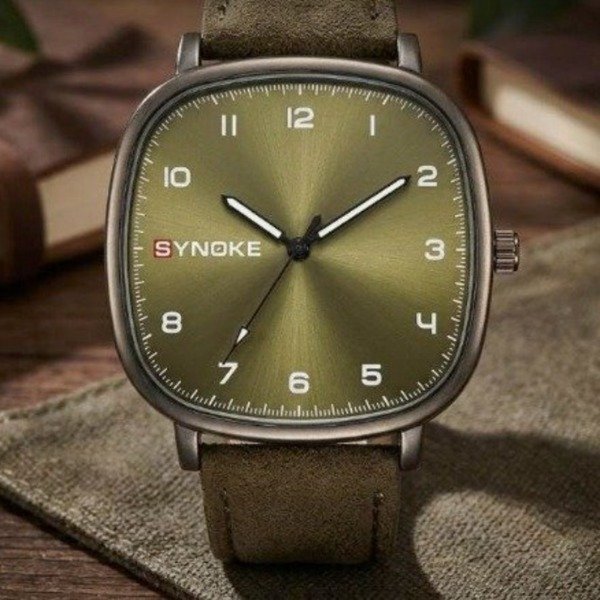 Producto - Reloj SYNOKE para hombre militar verde oliva - 0