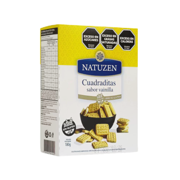 Producto - Cuadraditas de Vainilla - NATUZEN - SIN TACC x 180 gr