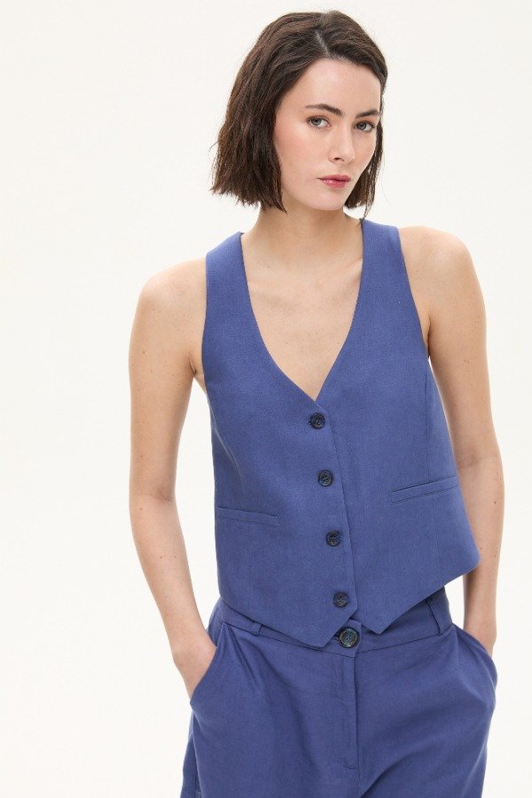 Producto - CHALECO LINO CON BOTONES