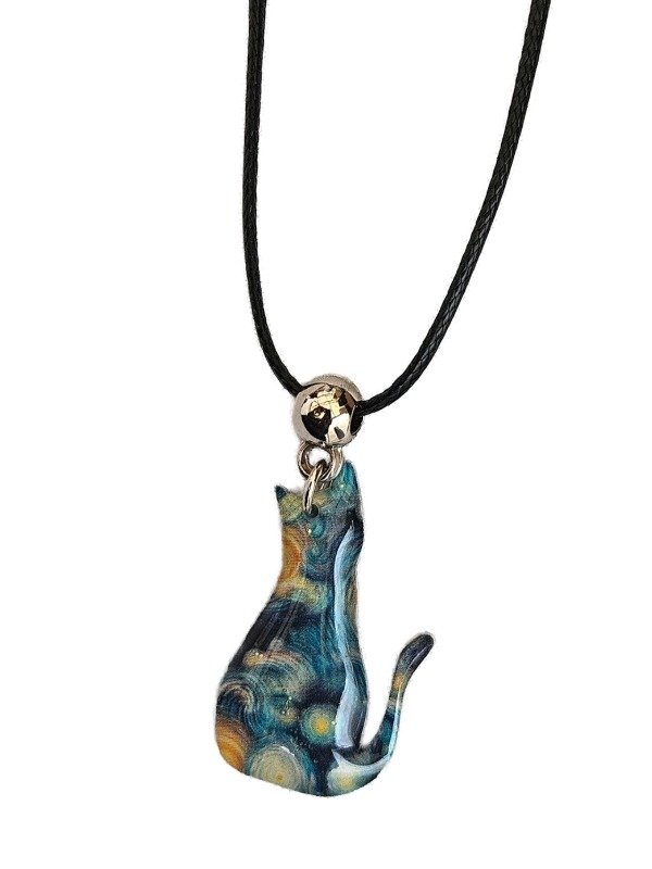 Producto - Colgante Gato. Colección Animales de Poder. Amuleto conexión con la Intuición