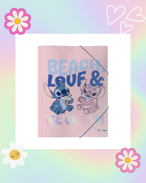 Producto - Carpeta Oficio 3 Solapas Stitch y Angela - Mooving