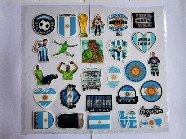 Producto - Argentina Stickers Plancha 28 cm x 25 cm
