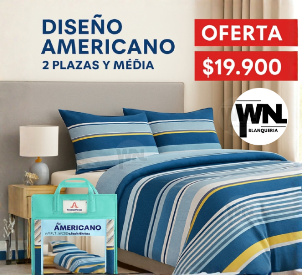 Producto - SABANAS DISEÑO AMERICANO  2Y1/2 PL. FULL OFERTA