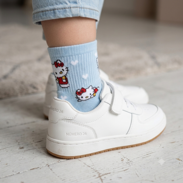Producto - MEDIAS TENNIS INFANTILES KITTY CELESTE