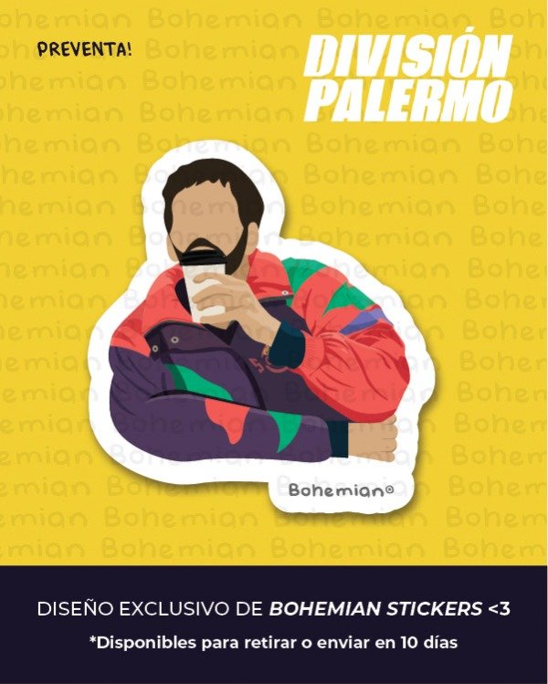Producto - FLORENCIO INVESTIGA - Sticker individual Division Palermo