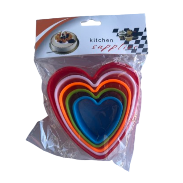 Producto - Set cortantes corazón x5