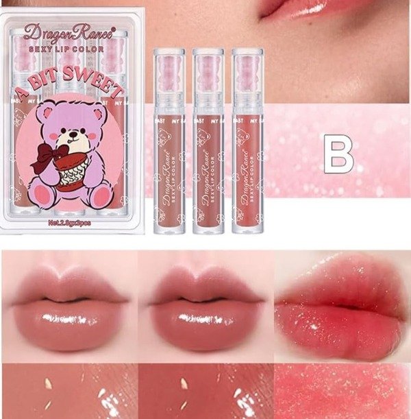 Producto - Set 3 Brilo labios Lip gloss Bit sweet B - Dragon Ranee