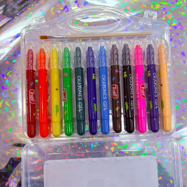 Producto - Valija de crayones Gel x12 con pincel - 1