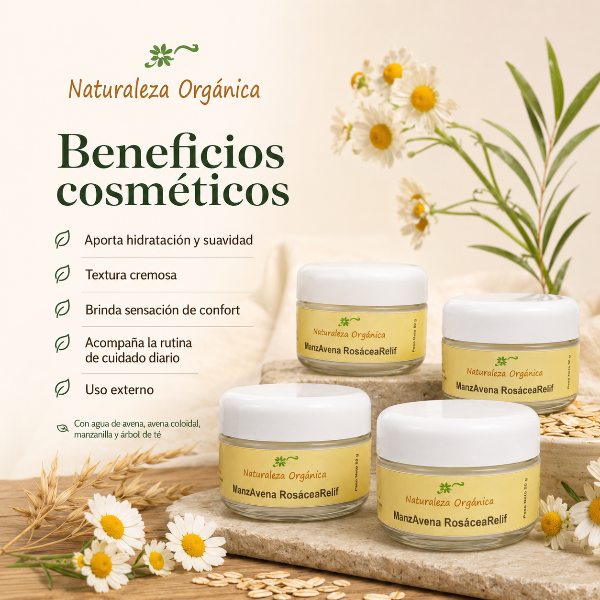 Producto - Pack 4 Cremas Naturales Manzanilla y Avena Piel Sensible ManzAvena 200 g - 1