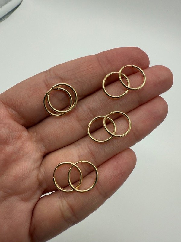 Producto - Argollitas 12 mm - el precio es por PAR