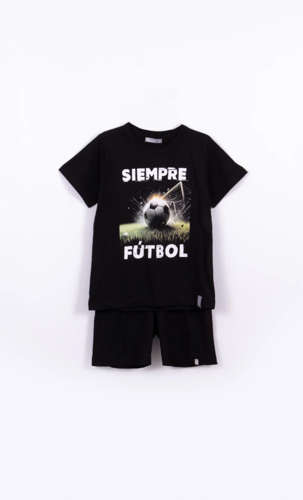 Producto - Pijama Soccer Negro MM