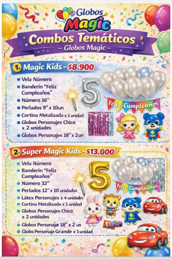 Producto - Combo Tematico Magic Kids