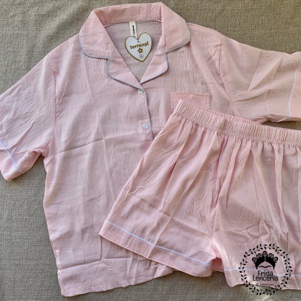 Producto - Pijama Camisero c/ short Rosa