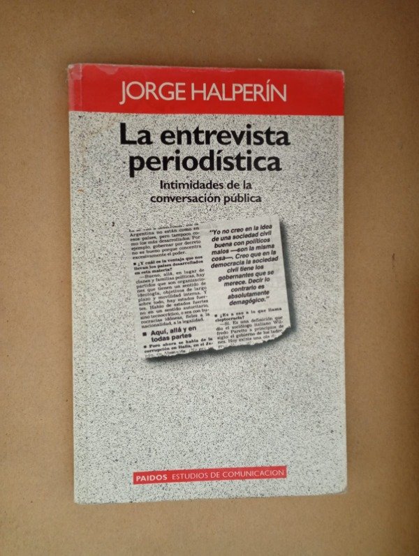 Producto - La entrevista periodística - Jorge Halperín - Paidós 1995